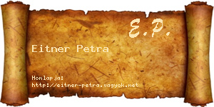 Eitner Petra névjegykártya